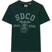 Superdry Superdrytil mænd. M1012431A Grøn Gothic Varsity-T-shirt (M), Casual, Bomuld, Korte ærmer