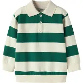 Name it Sweatshirt 'NMMLEV' grøn / hvid