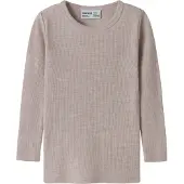 Name it Bluse - Uld - Rib - Noos - NmnWax - Violet Ice - - 4 år (104) - Bluse