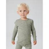 Name It Mini Bluse - Uld - Rib - Noos - NmnWax - Mulled Basil - - 4 år (104) - Bluse