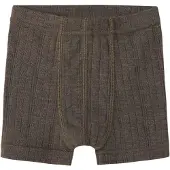 Name it Boxershorts - Uld - Rib - NmmWang - Morel - - 5 år (110) - Boxershorts