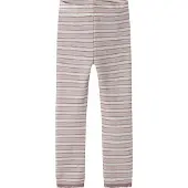 Name It Mini Leggings - Uld - NmfWang - Snow White/Violet Ice/Toadsto - - 6 år (116) - Leggings - Uld
