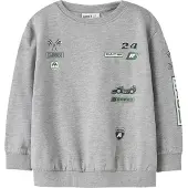 Name it Sweatshirt - NmmNilius - Grey Melange - - 6 år (116) - Sweatshirt