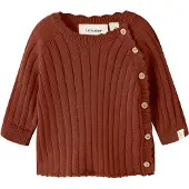 Lil´ Atelier Bluse - Strik - Rib - NbfNelsan - Mahogany - - 56 - Bluse