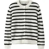 Name it Bluse - Strik - NkfNerina - Antique White/Black - - 13-14 år (158-164) - Bluse