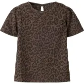 Name it T-shirt - NmfLinna - Chocolate Brown - - 4 år (104) - T-Shirt