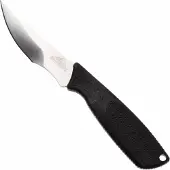 Ontario Hunt Plus Caper 9718SEC Satin 420HC, Black Rubber, fixed caping knife