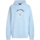 Karl Lagerfeld Sweatshirt 'Ikon Choupette' lyseblå / sort / hvid