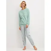 Calida Pyjamas 'Sweet Dreams' mint / lysviolet / hvid