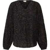 Fransa Bluse 'FRARIANA' navy / mørkebrun