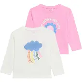 Name it Bluser & t-shirts 'NMFLINDALI' lyseblå / gul / lys pink / hvid