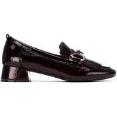 Carmela Carmelatil kvinder. 16436203-BURDEOS Granat mokkasiner i læder 164362 (40), 3-5 cm, Ingen, Casual, Rødbrun, Klassisk, Patentlæder