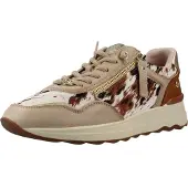Carmela Carmelatil kvinder. 16436001-BEIGE Sneakers i skind 164360 lysebrun (37), Læder, 3-5 cm, Blonder, Casual