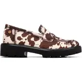 Xti Xtitil kvinder. 14625502-COW Loafers 146255 brun (38), 3-5 cm, Ingen, Casual, Dyreprint
