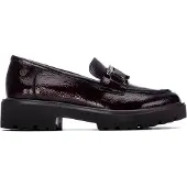 Xti Xtitil kvinder. 14625803-BURDEOS Mokkasiner 146258 bordeaux (38), 3-5 cm, Ingen, Casual, Rødbrun, Klassisk, Patentlæder
