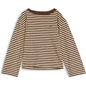 BOSS Relaxed-fit stribet top i bomuldsjersey