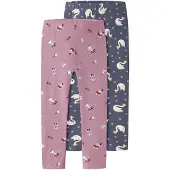 Name it Leggings 'NMFVIVIAN' navy / lysviolet / rubinrød / hvid