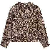 We fashion Bluse cognac / cappuccino / sort