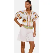 Lipsy Bluse creme / himmelblå / orange / vinrød