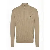 U.S. POLO ASSN. Pullover ' UMRomeo Half-zip ' beige-meleret