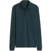 BOSS Poloshirt med lange ærmer i interlock-bomuld med logo