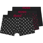 HUGO Boksershorts brandrød / sort / hvid