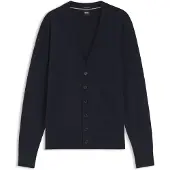 BOSS Cardigan med knapper i ekstrafin merinould