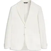 BOSS Blazer med slim fit i en blanding af bomuld og kashmir