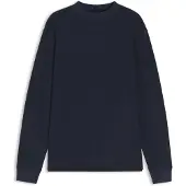 BOSS Langærmet T-shirt i bomuld med rullekrave