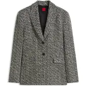 HUGO Regular-fit blazer med sildebensmønster