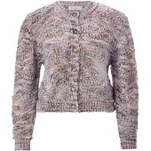 Rich & royal Cardigan cognac / lyselilla / naturhvid