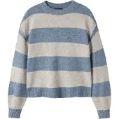 LMTD Bluse - Strik - Short - Noos - NlfBynthe - Ombre Blue/Peyot - - 13-14 år (158-164) - Bluse
