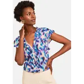 Love & roses Bluse creme / blå / natblå / lilla