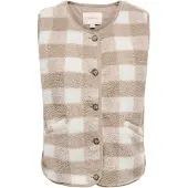 ONLY Vest 'ONLBABY' taupe / hvid