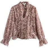 Next Bluse choko / hvid