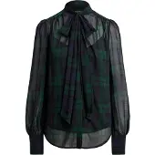 Ralph Lauren Bluse indigo / smaragd / sort