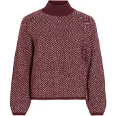 Vila Lory Knit Striktrøje Med Høj Hals