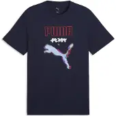 Puma Graphics Cyber Tee Men, Clothing, Navy, XXL