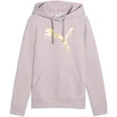 Puma ESS METALLIC Hoodie Women, Clothing, Misty Pink/Metallic Gold, S