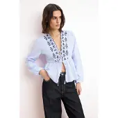 Trendyol Bluse blå / lyseblå / mørkeblå