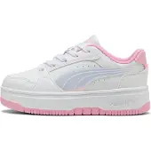 Puma Rebound Femme Holo 2.0 Sneakers Kids, Shoes, White/Pink Shimmer, 29