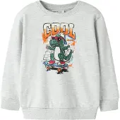 Name it Sweatshirt - NmmLorenzo - Light Grey Melange - - 3 år (98) - Sweatshirt