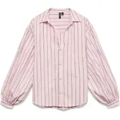 Vero Moda Bluse 'VMGINA' creme / choko / lyserød / sølv
