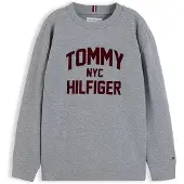 Tommy Hilfiger Shirts 'BRAND LOVE' grå-meleret / mørkerød