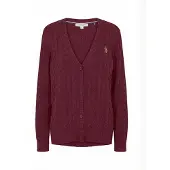 U.S. POLO ASSN. Cardigan ' UW V-neck ' grå
