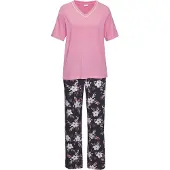 LASCANA Pyjamas navy / lyseblå / bær / gammelrosa