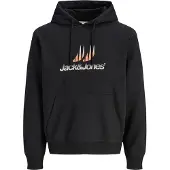 Jack & Jones Sweatshirt 'JCOECHO' abrikos / sort / hvid
