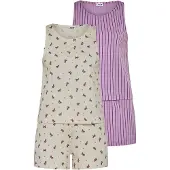 LASCANA Shorty beige / lilla / sort