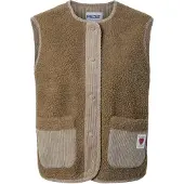 Pieces Vest 'PCANASTACIA' beige / camel