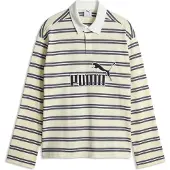 Puma Essentials Elevated No. 1 Relaxed Rugby Polo Men, Clothing, Buttercream/Striped, M